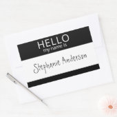 Custom HELLO Mein Name ist Aufkleber Abzeichen (Umschlag)