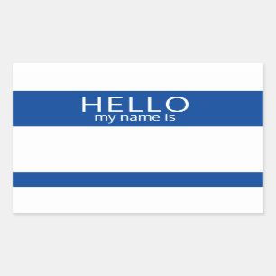 Custom HELLO Mein Name ist Aufkleber Abzeichen Bla