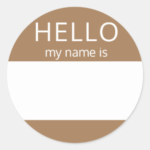 Custom HELLO Mein Name ist Aufkleber Abzeichen Lee
