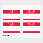 Custom HELLO Mein Name ist Aufkleber Abzeichen Lee (Blatt)