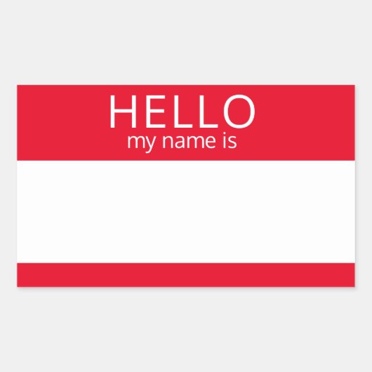 Custom HELLO Mein Name ist Aufkleber Abzeichen Lee (Vorderseite)