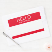 Custom HELLO Mein Name ist Aufkleber Abzeichen Lee (Umschlag)