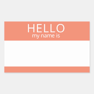Custom HELLO Mein Name ist Aufkleber Abzeichen Lee