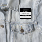 Custom HELLO Mein Name Pronouns ist Abzeichen Button (Beispiel)
