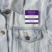 Custom HELLO Mein Name Pronouns ist Abzeichen Button (Beispiel)