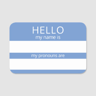 Custom HELLO Mein Name Pronouns ist Abzeichen Namensschild