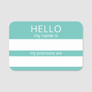 Custom HELLO Mein Name Pronouns ist Abzeichen Namensschild