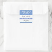 Custom HELLO Mein Name Pronouns ist Abzeichen Quadratischer Aufkleber (Tasche)