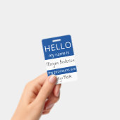 Custom HELLO Mein Name Pronouns ist ID-Abzeichen Ausweis (Handheld)