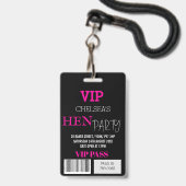 Custom Hen Party Festival Access Pass VIP Ausweis (Vorderseite mit Lanyard)