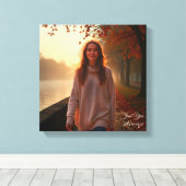Custom Her Portrait – A Special Gift for Her Leinwanddruck (Insitu (Holzboden))