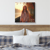 Custom Her Portrait – A Special Gift for Her Leinwanddruck (Insitu (Schlafzimmer))