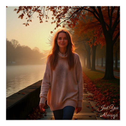 Custom Her Portrait – A Special Gift for Her Poster (Vorderseite)