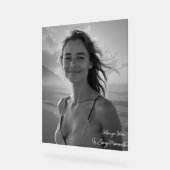 Custom Her Portrait – Simple Photo Gift for Her Acrylschild (Winkel)