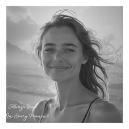 Custom Her Portrait – Simple Photo Gift for Her Künstlicher Leinwanddruck