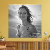 Custom Her Portrait – Simple Photo Gift for Her Leinwanddruck (Insitu (Wohnzimmer))