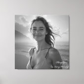 Custom Her Portrait – Simple Photo Gift for Her Leinwanddruck (Vorderseite)