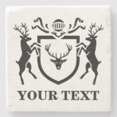Custom Heraldic Stadium Blazon Steinuntersetzer (Vorderseite)