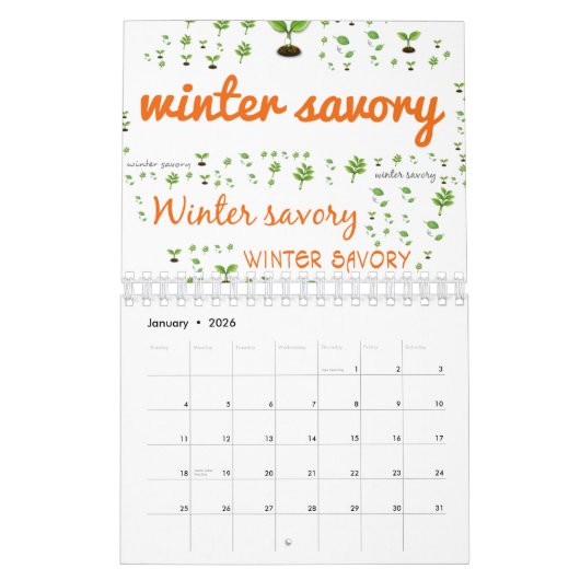 CUSTOM HERB CALENDAR - 20XX KALENDER (Jan 2026)