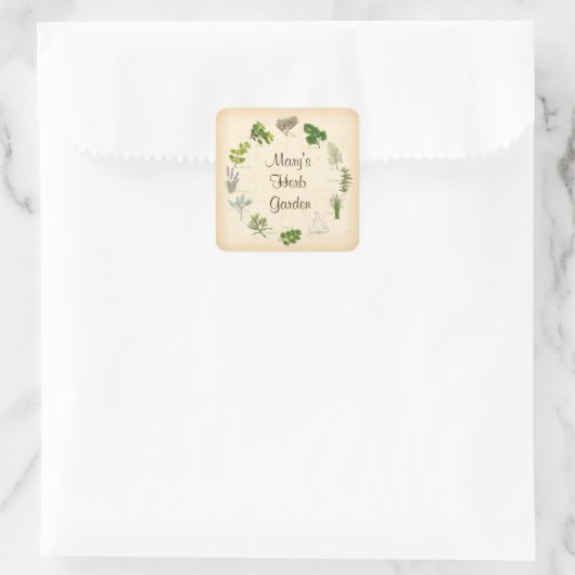 Custom Herb Garden Stickers (Tasche)