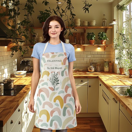 Custom Herb Whispere mit Pastel Archs Schürze