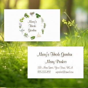 Custom Herd Garden Business Card Visitenkarte