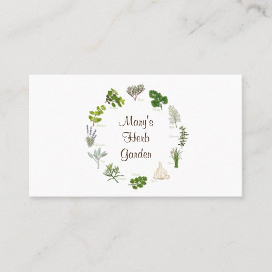 Custom Herd Garden Business Card Visitenkarte (Vorderseite)