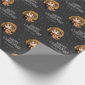 Custom Hermione Granger | Frohe Weihnachten Geschenkpapier (Ecke)