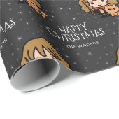 Custom Hermione Granger | Frohe Weihnachten Geschenkpapier (Rolleneckpunkt)