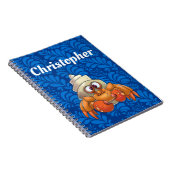 Custom Hermit Crab Notebook Blue Notizblock (Rechte Seite)
