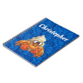 Custom Hermit Crab Notebook Blue Notizblock (Linke Seite)