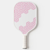 Custom Hexagon Polygon Retro Art Muster Pickleball Schläger (Rückseite)