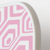 Custom Hexagon Polygon Retro Art Muster Pickleball Schläger (Linke Seite)