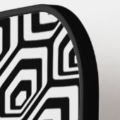 Custom Hexagon Polygon Retro Art Muster Pickleball Schläger (Linke Seite)