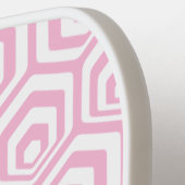 Custom Hexagon Polygon Retro Art Style Pattern Pickleball Schläger (Linke Seite)