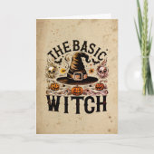 Custom Hexenhut Skull Stars Pumpkins Halloween Karte (Vorderseite)