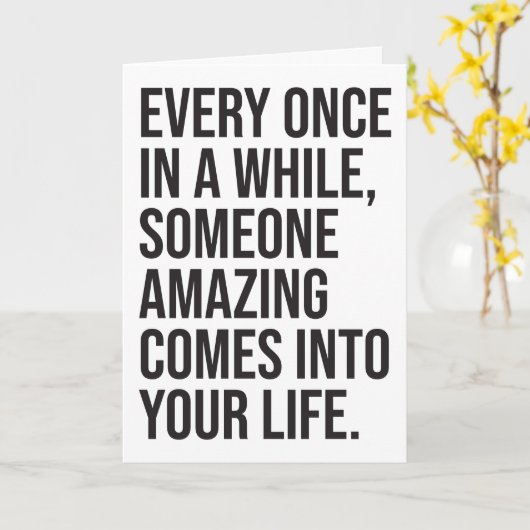 CUSTOM Hier bin ich Sarcastic Romantischer Spaß Fu Karte (Gelbe Blume)