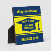 Custom High School Abschluss Class of 20XX Geschen Fotoplatte (Vorderseite)
