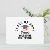 Custom High School Abschlussfeier Einladung (Stehend Vorderseite)