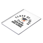 Custom High School Abschlussfeier Notizblock (Linke Seite)