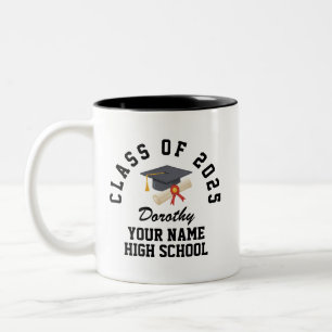 Custom High School Abschlussfeier Zweifarbige Tasse