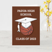 Custom High School and Year, 2023 Abschluss Brown Karte (Gelbe Blume)