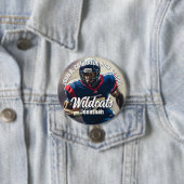 Custom High School Football Player Foto groß Button (Beispiel)