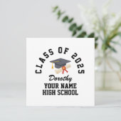 Custom high school graduation party karte (Stehend Vorderseite)