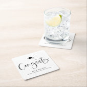 Custom High School Or College Graduation Napkin Rechteckiger Pappuntersetzer (Vor Ort)