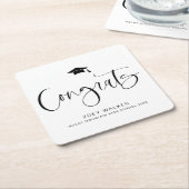 Custom High School Or College Graduation Napkin Rechteckiger Pappuntersetzer (angewinkelt)