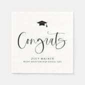 Custom High School Or College Graduation Napkin Serviette (Vorderseite)