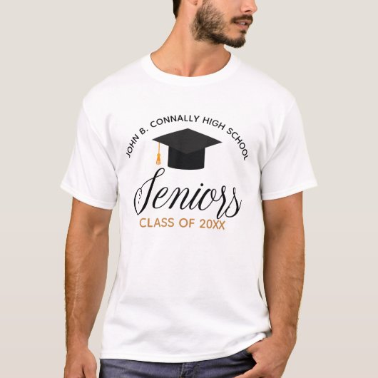 Custom High School Senior Class of 2023 Senioren T-Shirt (Vorderseite)