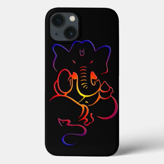 Custom Hindu God Ganesh Graphic iPhone Case (Rückseite)