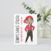 Custom Hip Hop Dance Studio School Erwägung Postkarte (Stehend Vorderseite)